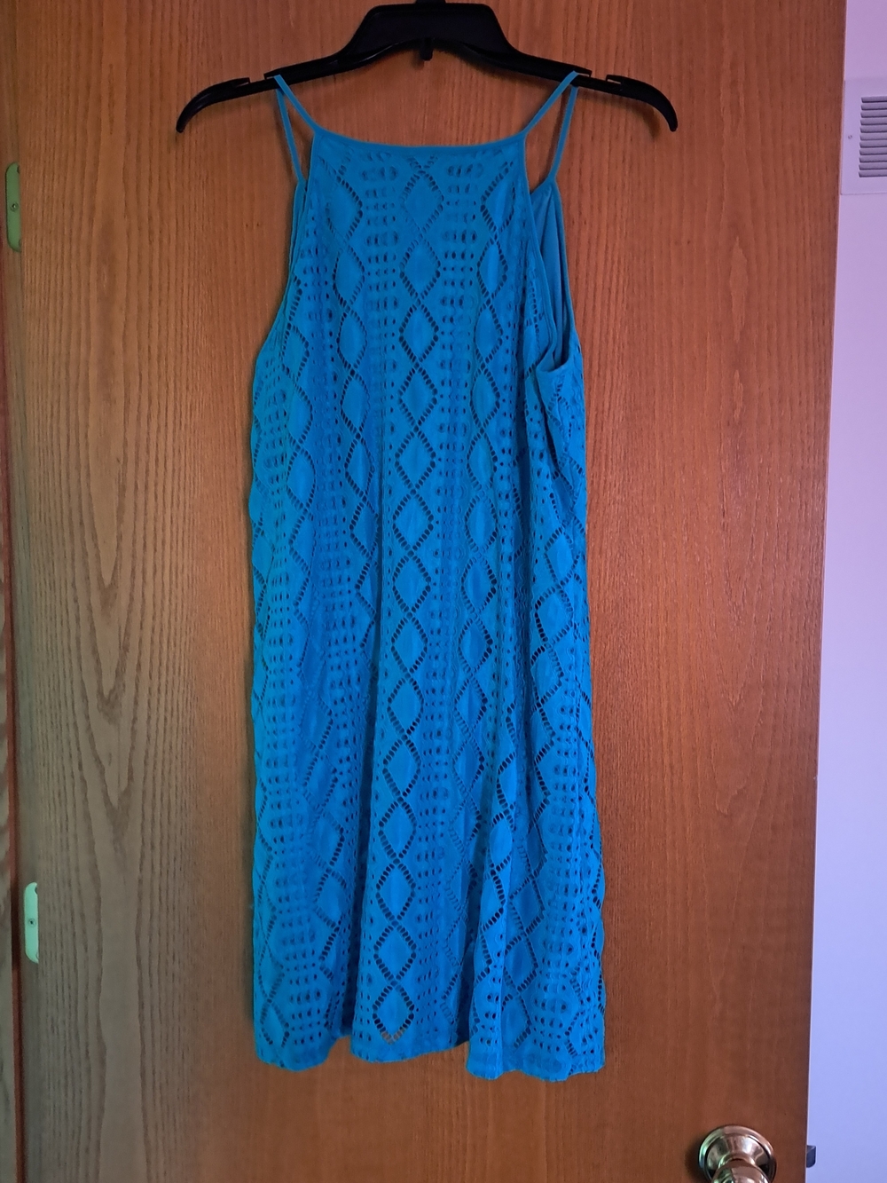 Lily Rose Teal Crochet Dress - Picture 2 of 3